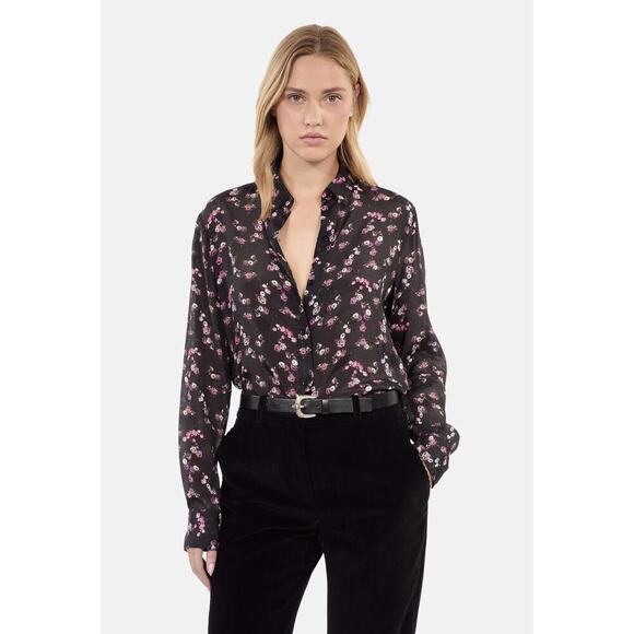 The Kooples Tops - B35 The Kooples Silk Blend Blouse Womens US 4 Floral Button Down Work Office